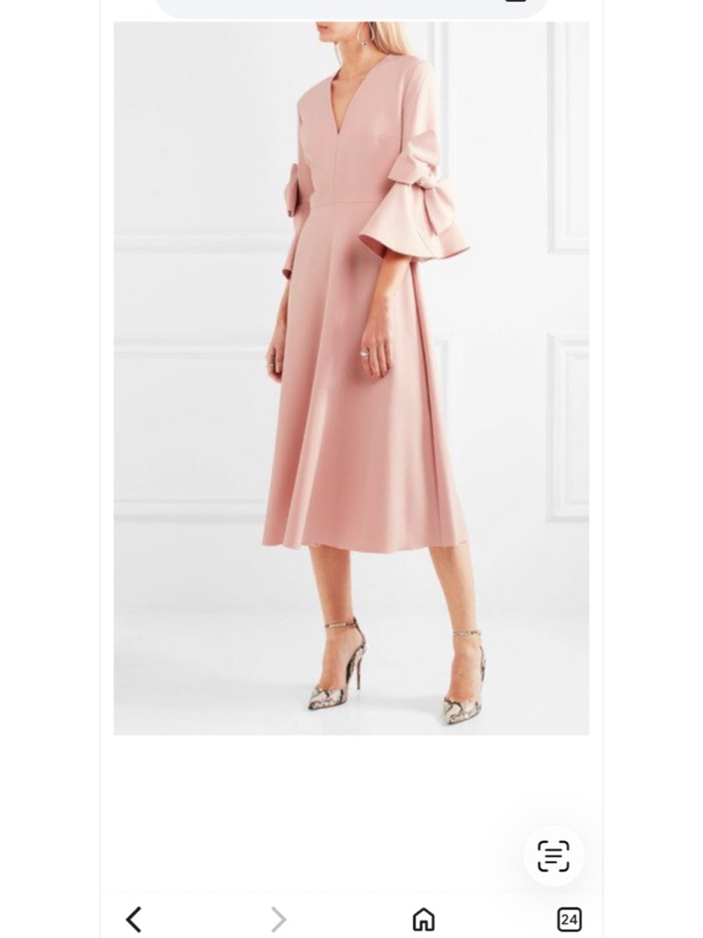 Roksanda Midi Dress with Ruffled Bell Sleeves